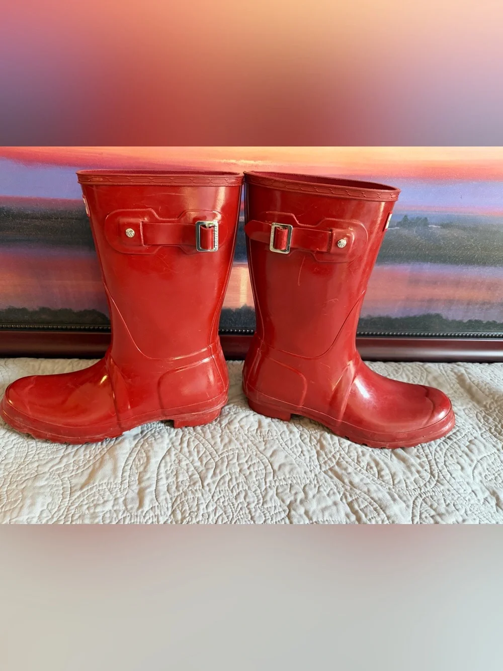 Women's Red Hunter Rain Boots